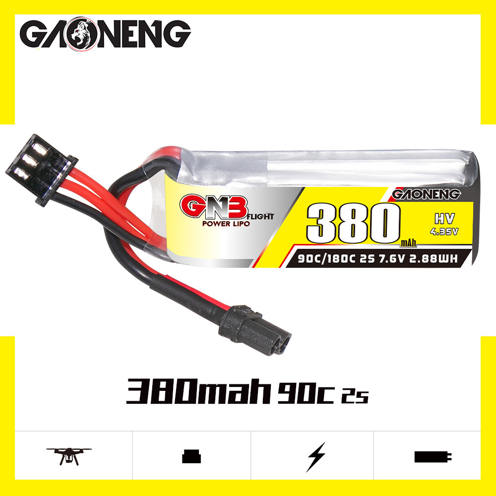 Batterie Lipo GNB 2S 7.6V 380m - Drone Rc Leading avis et prix